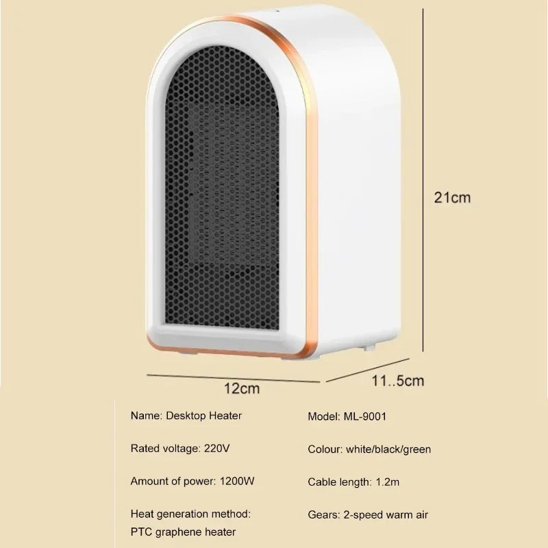 Mini Heater, Bedroom Heater, Household Warm Air Blower, Small Sun Heater, Desktop Small Whole-House Electric Heater