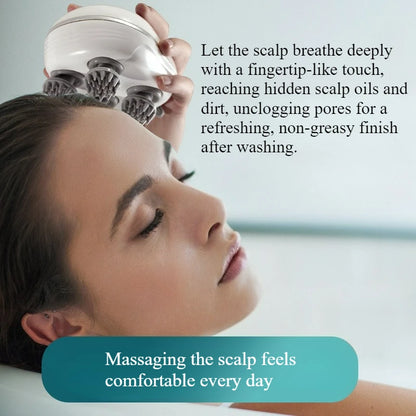 Head Massager, Rechargeable Head Massager, Scalp Pressure, Body Relaxation, Handheld Scalp Massager