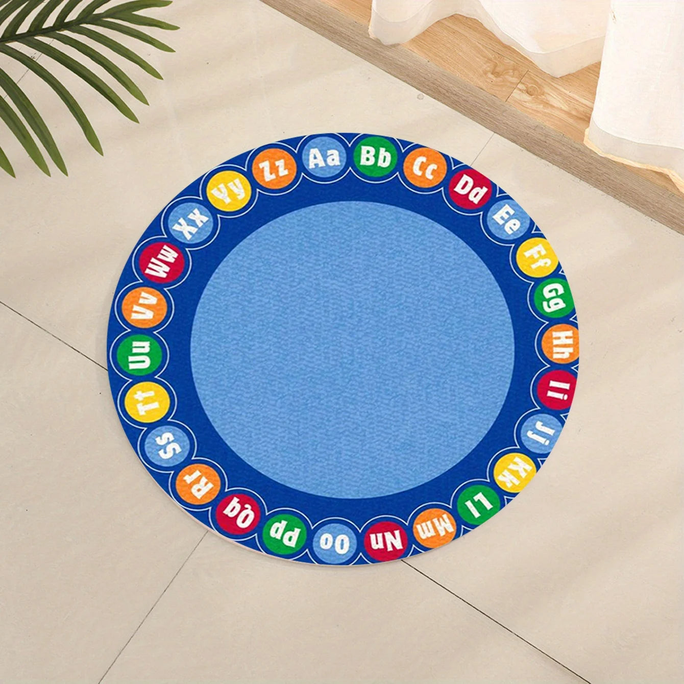 Alphabet Learning Round Carpet Flannel Soft Educational Play Mat Kids Children Nursery School Classroom FloorMat NonSlipWashable
