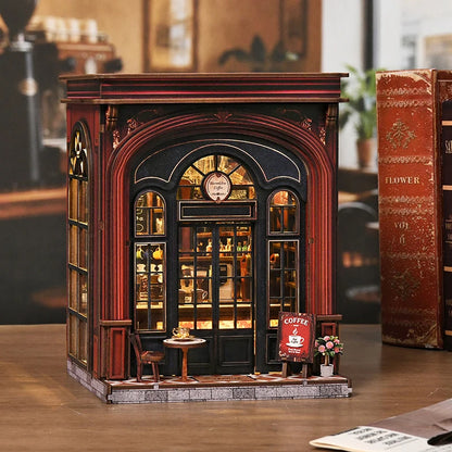 DIY Wooden Handmade Book Nook Dollhouses Building Kits 3D Puzzles Wooden Doll Houses Desk Home Decor Toys For Adult Gifts