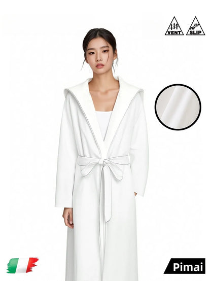 PinkBread Coral Fleece Thickened Warm Hooded Couples Sleep Robe Men's Bathrobe Luxury Home Clothes Winter Season Polyester Fiber