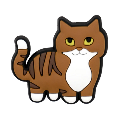 1/50/100pcs Cat Shoe Charms Sphinx Orange Cat Pins for Shoe Accessories Cute Decorations for Kids Women Clog Buckle Ornament