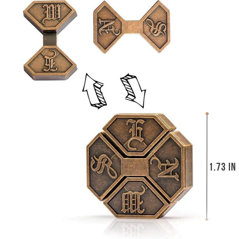 3PCS Classic IQ Metal Brain Teaser Puzzle Set High Difficult Brain Teaser Magic Toys Unlock Interlocking Games Juegos De Ingenio