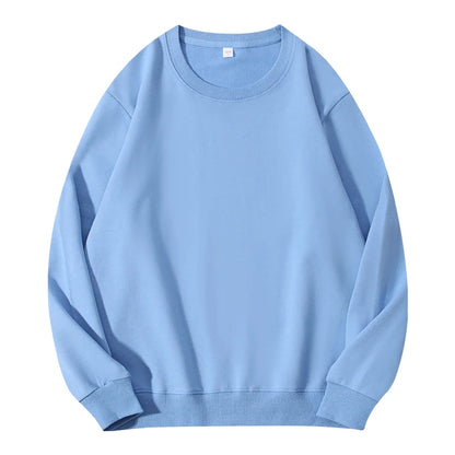 Autumn O-Neck Cotton Women's Sweatshirt Hoodies Basic Loose Casual Women Pullover Solid Sweatshirt Ladies Tops Factory Wholesale