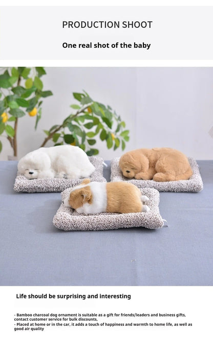 Car Activated Carbon Car Interior Decoration Simulation Dog Center Console Car Supplies Bamboo Charcoal Dog Doll Ornaments