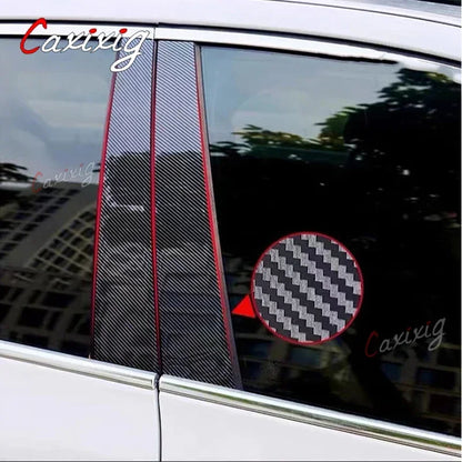8Pcs Car Door Window Pillar Posts Trim Cover for Honda Civic 2012 2013 2014 2015 BC Column Sticker Accessories