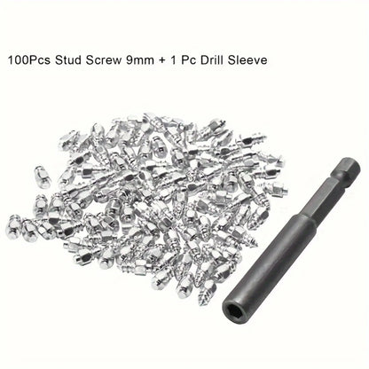 4*12/4*9mm non-slip skid nails Non-slip wheel tires 100PCs for cars motorcycles bicycles cars winter emergency