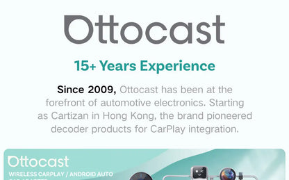 Ottocast Play2video Pro AI Box Wireless Carplay Android Auto Adapter Netflix Dongle Video Playback 1080p Screen Mirror for Cars