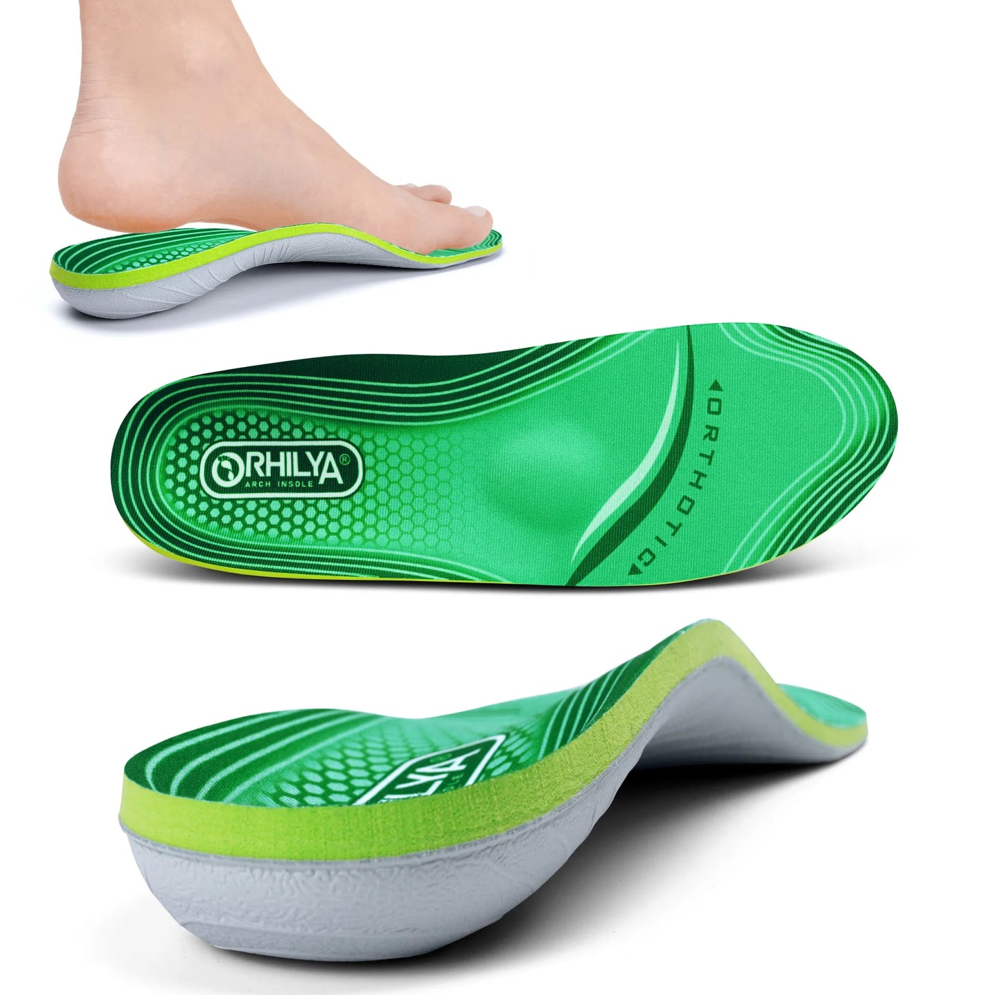 IFitna Plantar Fasciitis Relief Orthopedic Insole Flat Feet High Arch Support Metatarsal Pain Insert Men Wome Standing All Day