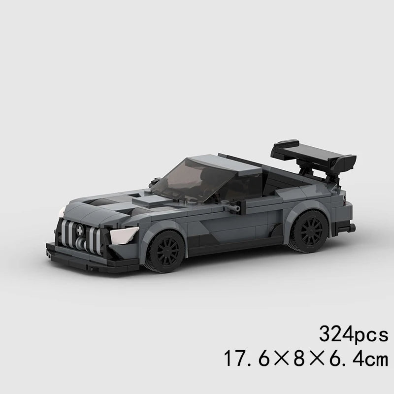 MOC Speed Sports Super Race Car Model Building Blocks Pickup Police Bricks City Racing Vehicle SUV Technical Rally Sport Toy