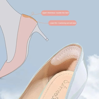 Upgrade Silicone Heel Stickers Heels Grips for Women Men Anti Slip Heel Cushions Non-Slip Inserts Pads Foot Heel Care Protector