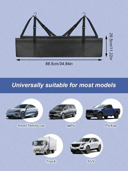 1Pc Large-Capacity Car Trunk Organizer – 600D Oxford Fabric, Suitable for Camping, Hiking, Fishing, Road Trips & More.