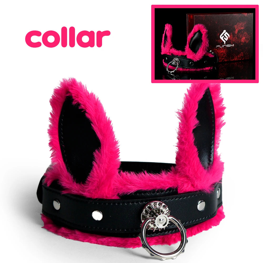 NNSX Microfiber Leather BDSM Paddle/Fluffy Handcuffs/Collar Bondage Sex games Erotic Toys Sex Toy for Men Women Couples