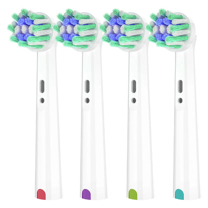 4/8/12/20pk Cross Bristles Brush Heads Compatible with Oral B Electric Toothbrush, Replacement Toothbrush Head for Pro 1000 500