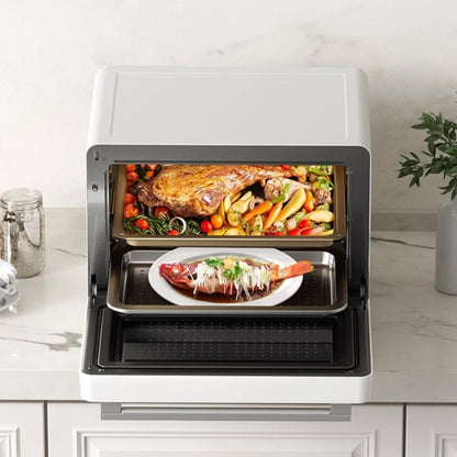 Microwave, Oven and Steamer AIO Desktop Household Steam Oven Titanium Antibacterial Liner Cuisine Hornos Microondas