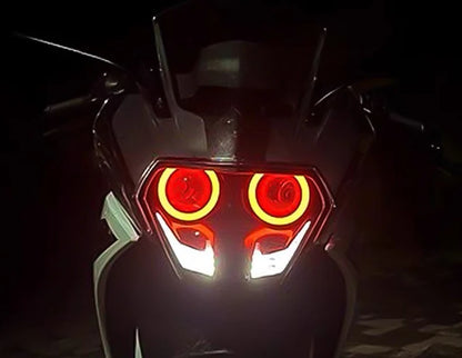 2PCS RGB Cotton LED Angel Eyes Halo Rings 60mm 70mm 80mm LED Headlight Lamps For Car UTV Motorcycle DRL Eyes APP Control 12V 24V