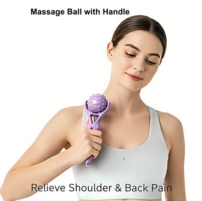 Handheld Acupoint Massage Roller Stick Portable Deep Tissue Fascia Massager for Full Body Muscle Relaxation Trigger Point Therap