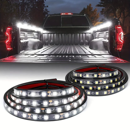 2in1 3in1 White LED Truck Bed Light Strip 150cm with On/Off Switch Blade Fuse for Cargo Pickup Truck SUV RV Boat Decorative Lamp