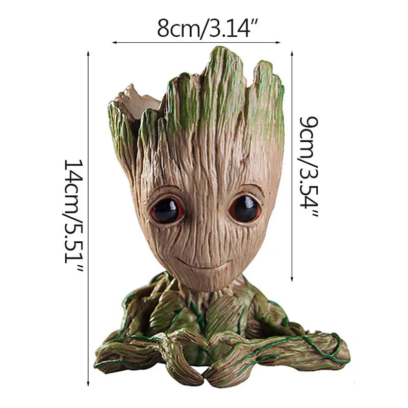 Groot Flower Home Decoration Vases Multifunction Groot Flower Pot Ornaments Arrangement Action Character Figurine Pen Holder