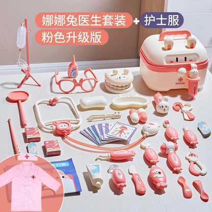 Kids Doctor Play Set Medical Kit Toys Educational Role Play Gift with Stethoscope Syringe Dentist Tools for Boys & Girls