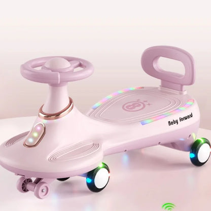Kids Wobble Car Toy Anti Roll Swing Omnidirectional Wheels Unisex Adults Ride Children's Wiggle Car Anti-rollover