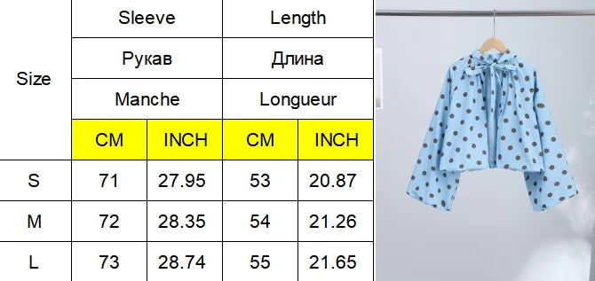 Backless Polka Dot Loose Blouse For Women Long Sleeve High Neck Tops Casual Oversize Shirt 2026 New Lady Y2k Streetwears