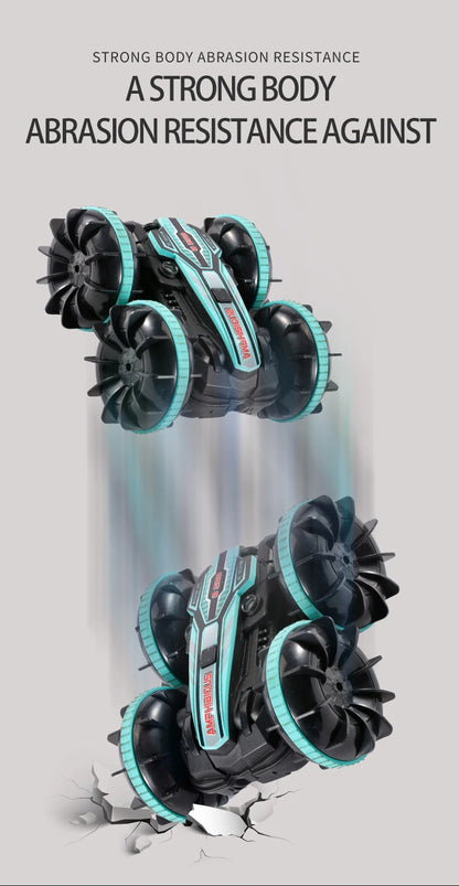 Amphibious RC Car Remote Control Stunt Car Vehicle Double-sided Flip Radio 4WD Drift Off Road Outdoor Toys for Boy Children Gift