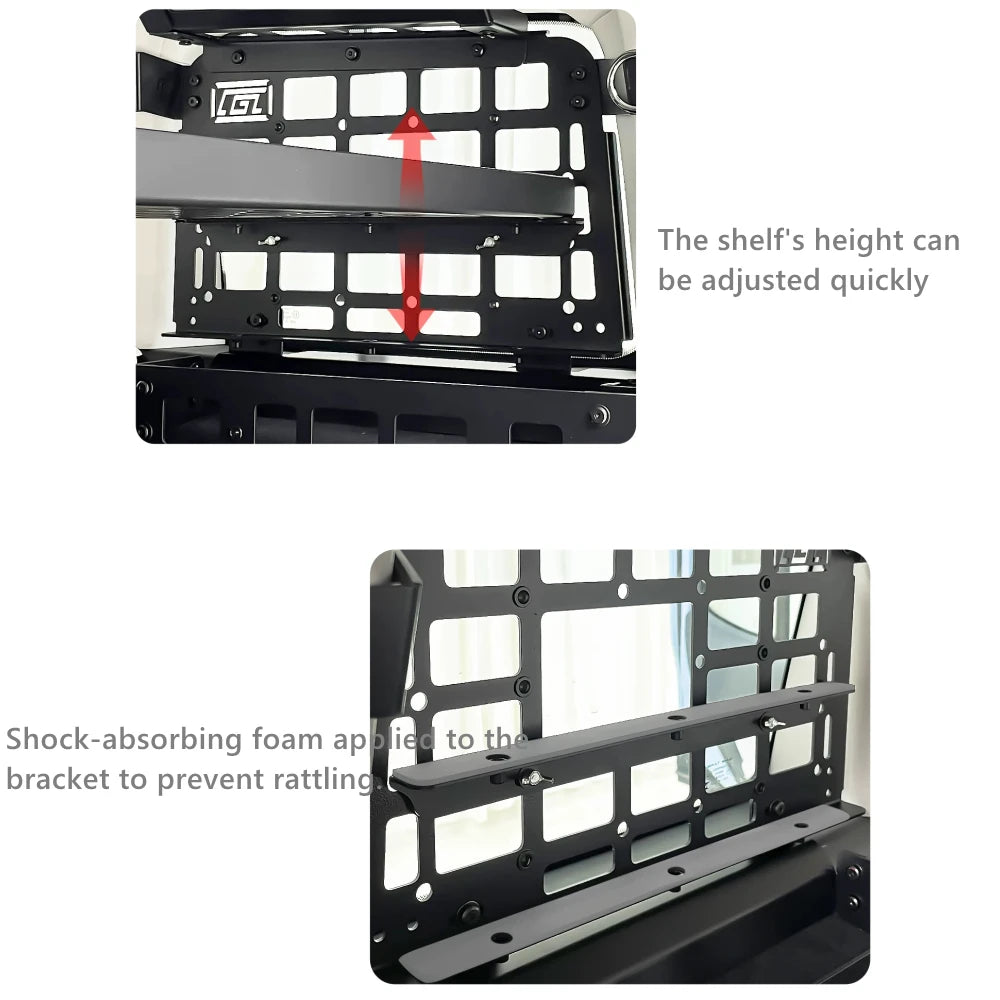 CGZ Trunk Shelf Modular Storage System Molle Panel Cargo Organizers Racks for New 2026 Tank 300 Hi4-T PHEV