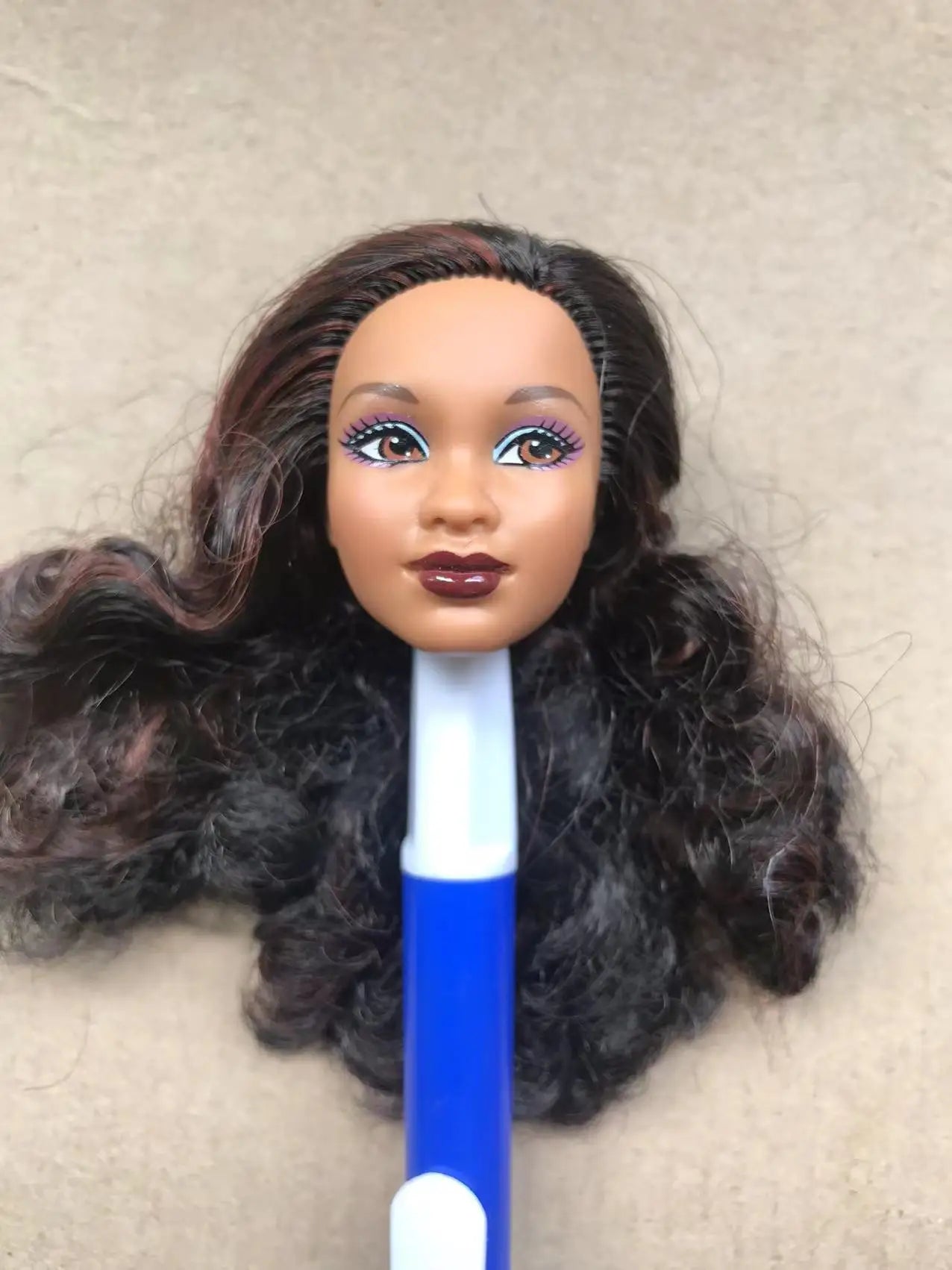 FR Rare Face Doll Heads White Brown Beige Skin Doll Figures Collection Doll Accessories Heads