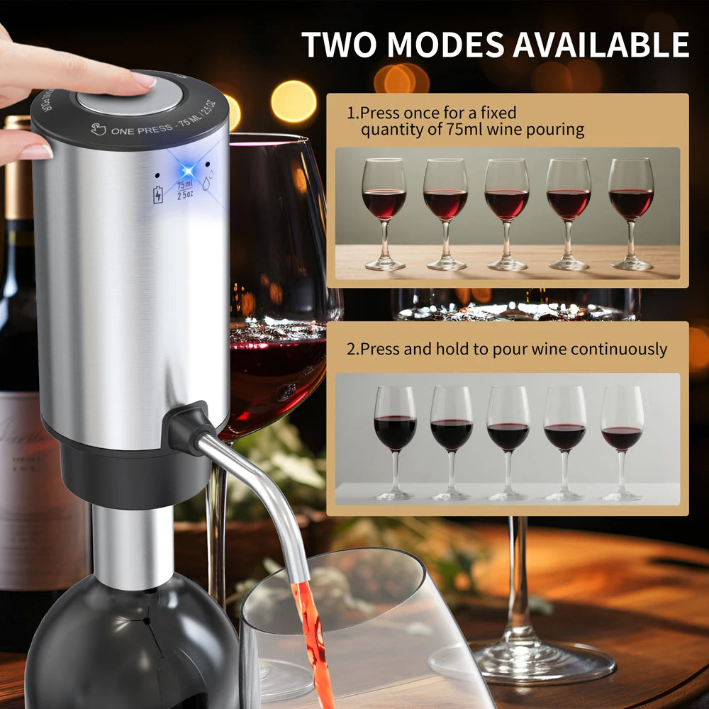 Rechargeable Electric Wine Aerator Dispenser Automatic Wine Decanter Intelligent Electric Wine Dispenser Party Kitchen Tool Gift