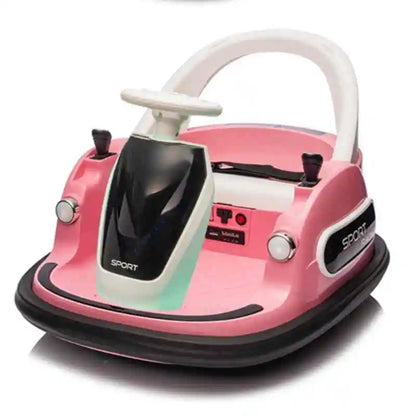 Kids Electric Bumper Car 318B, 2-6 Toddler Ride On Toy, Remote & Self-Dual Control, 360° Rotation, Bluetooth Music Early Educati