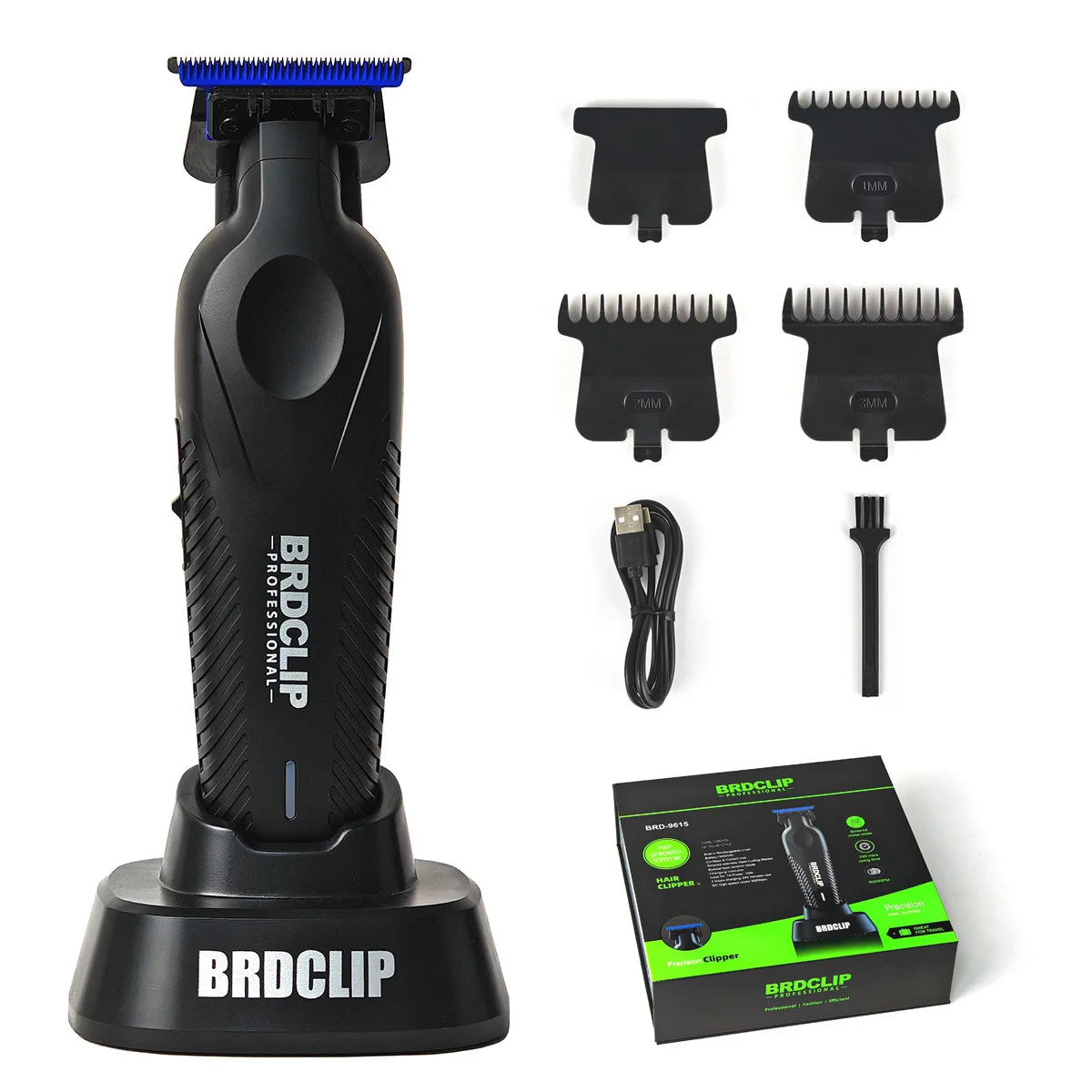 BRDCLIP BRD9615 9000PRM Professional Men's Hair Trimmer Barber Finish Electric Clipper DLC Blue Blade Hair Cutting Machine