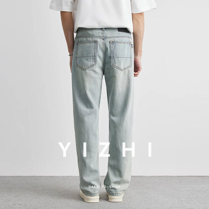 Lyocell Straight Jeans Summer 2025 New Thin Retro Loose Casual Fashion Wide Pants Straight Pants Large Size Jeans 25-36