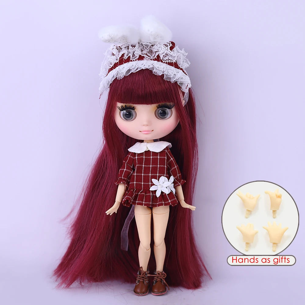 ICY DBS Middie Blyth Doll 1/8 Scale BJD Jointed White Skin with Matte Finish and Cute Outfit 20 cm Doll Toy Gift for Girls