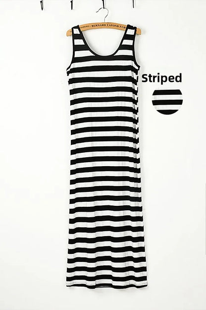 Summer Thin Modal Long Dress Women Loose Black Versatile Dress Strap Vest Skirt Sleeveless Large Size A-Line Korean Style