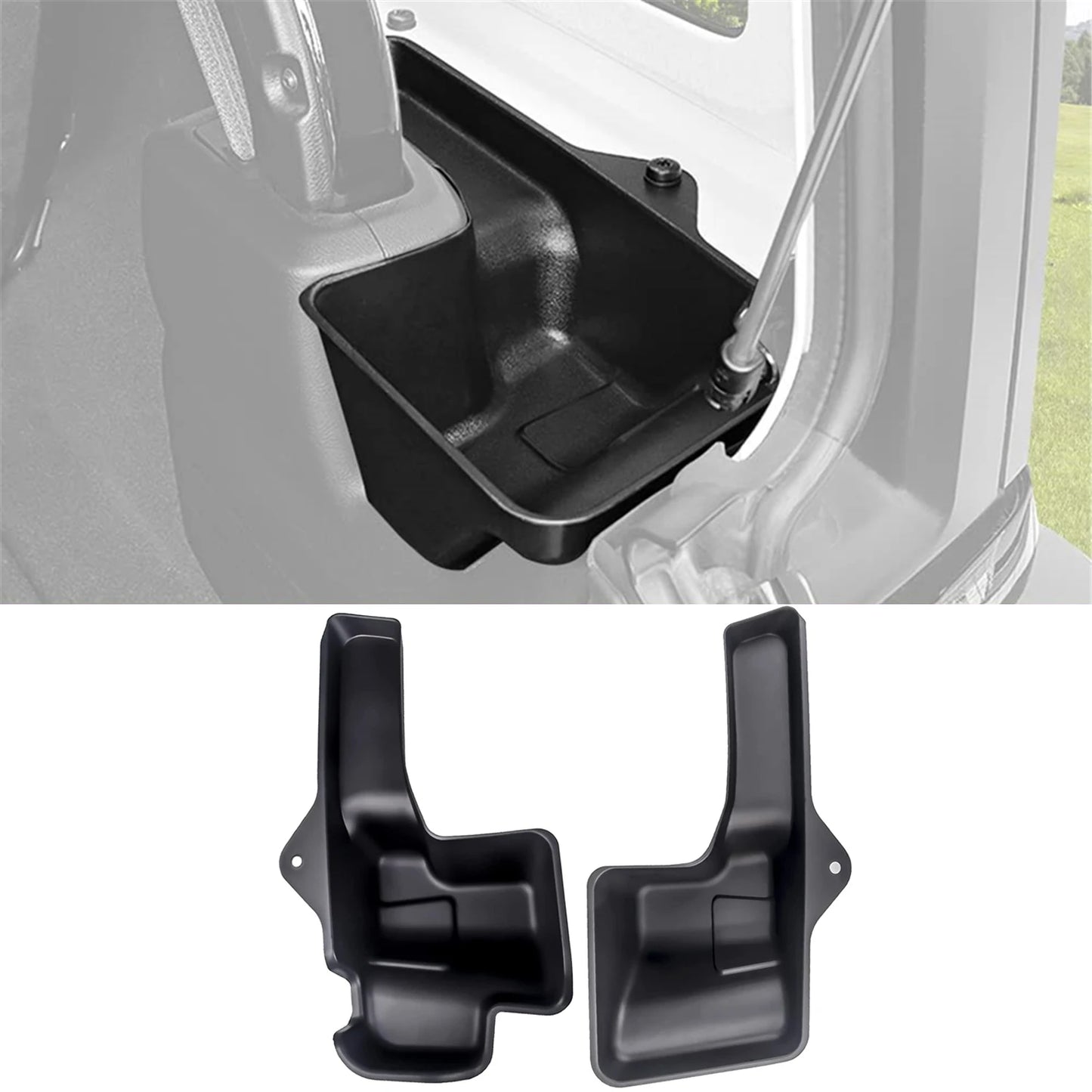 Car Rear Trunk Box Organizer Tray for Jeep Wrangler JL JLU Sahara Rubicon 4 Doors 2018-2023 Stowing Tidying Interior Accessories