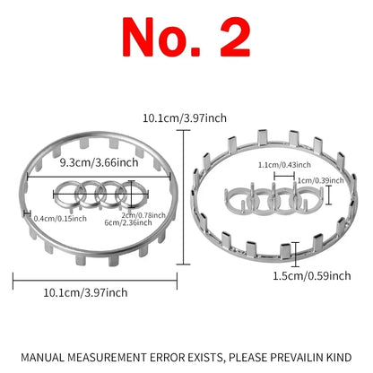 Audi Automobile Steering Wheel Logo Bright Frame Strip Electroplated Sticker Emblem For A3 A4 B8 8P B9 8V A5 A6 C7 A7 Q3 Q5 Q7