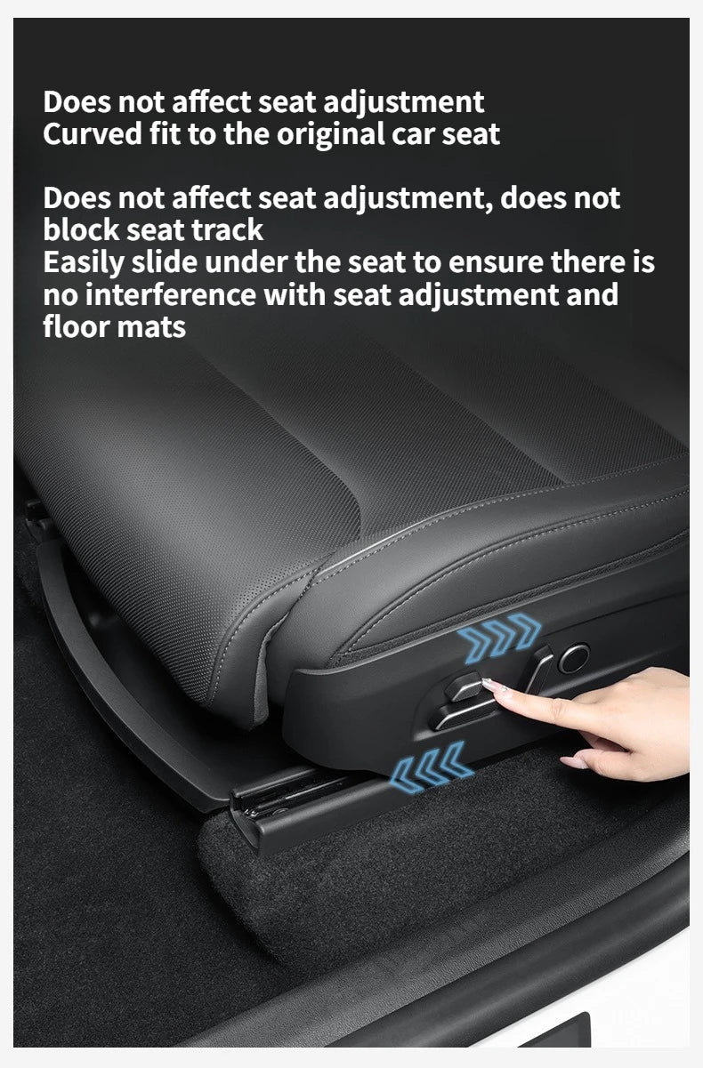 Under Seat Storage Box For Tesla Model YL 2025-2026 TPE Drawer Front Under Seat Organizer Trash Can Car Interior Accessories ﻿