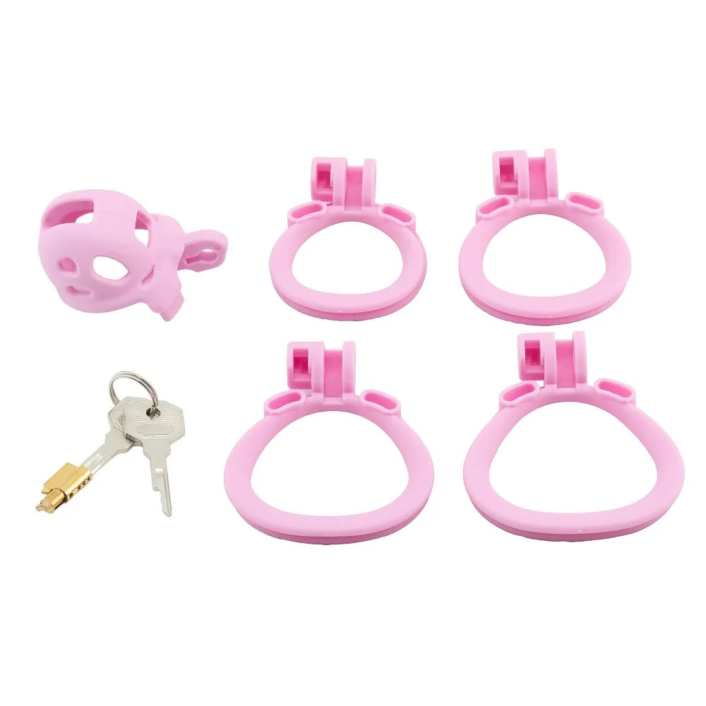 18+ Body-Safe Small Short Plastic Chastity Cage - Discreet Lower Body Wear, Anti-Masturbation Lock for Men Adult Sex Toy
