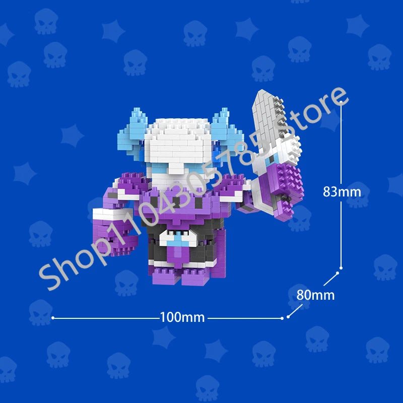 Mini Anime Brawl Stars Figures Pack Fashion Original Decorations Cartoon Heroes Model Dolls Boys Christmas Gifts Collectible