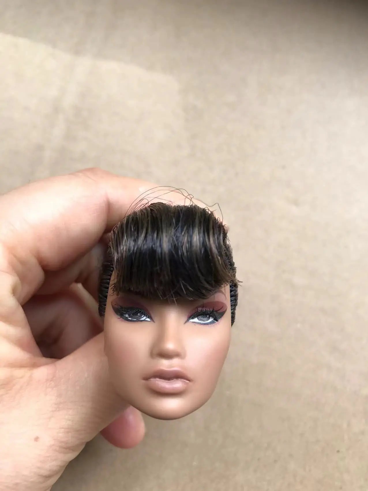 FR Rare Face Doll Heads White Brown Beige Skin Doll Figures Collection Doll Accessories Heads