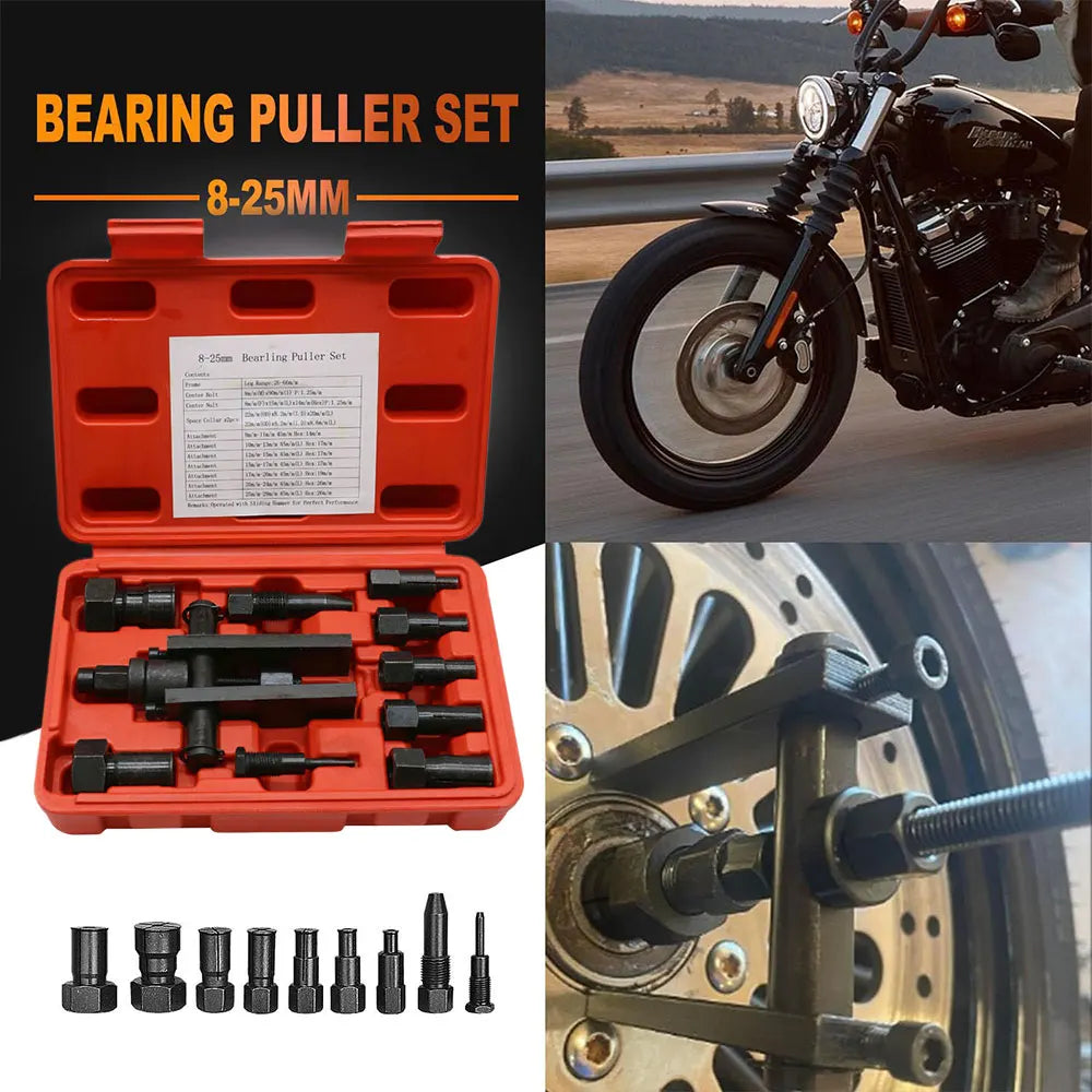 10Pcs 8-25MM Blind Internal Bearing Removal Tool Two Jaw Inner Insert Motorcycle Bearing Disassembly Tool Set