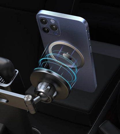 For Tesla Model 3 X Y S BYD Center Control Display Slide Rail Phone Holder Magnetic Car Phone Holder for iPhone 15 14 13 12