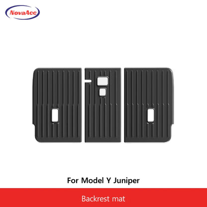 For Tesla Model Y Juniper 2025 2026 Trunk Mat TPE Waterproof Anti-Slip Anti-Scratch Integrated Cargo Liner Car Backrest Pad