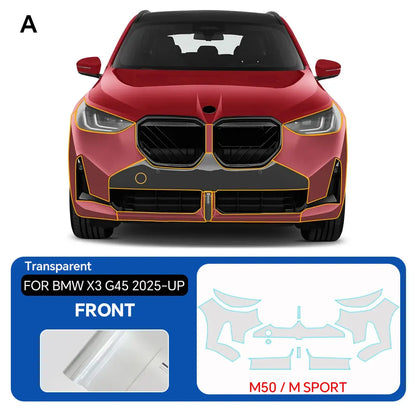 For BMW X3 G45 Sport 30 2025 Full Vehicle Clear Bra PPF Paint Protection Film 9Mil TPU Transparent Anti Scratch Car Wrap Film