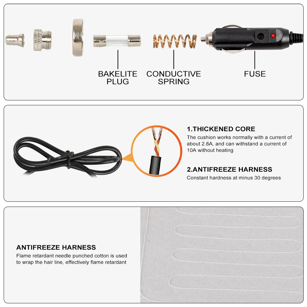 12V Heated Car Seat Cover Cushion Pad Auto Interior Accessories For VW Volkswagen Golf 6 7 5 4 3 2 8 MK4 MK6 MK7 MK5 MK3 MK2 MK8