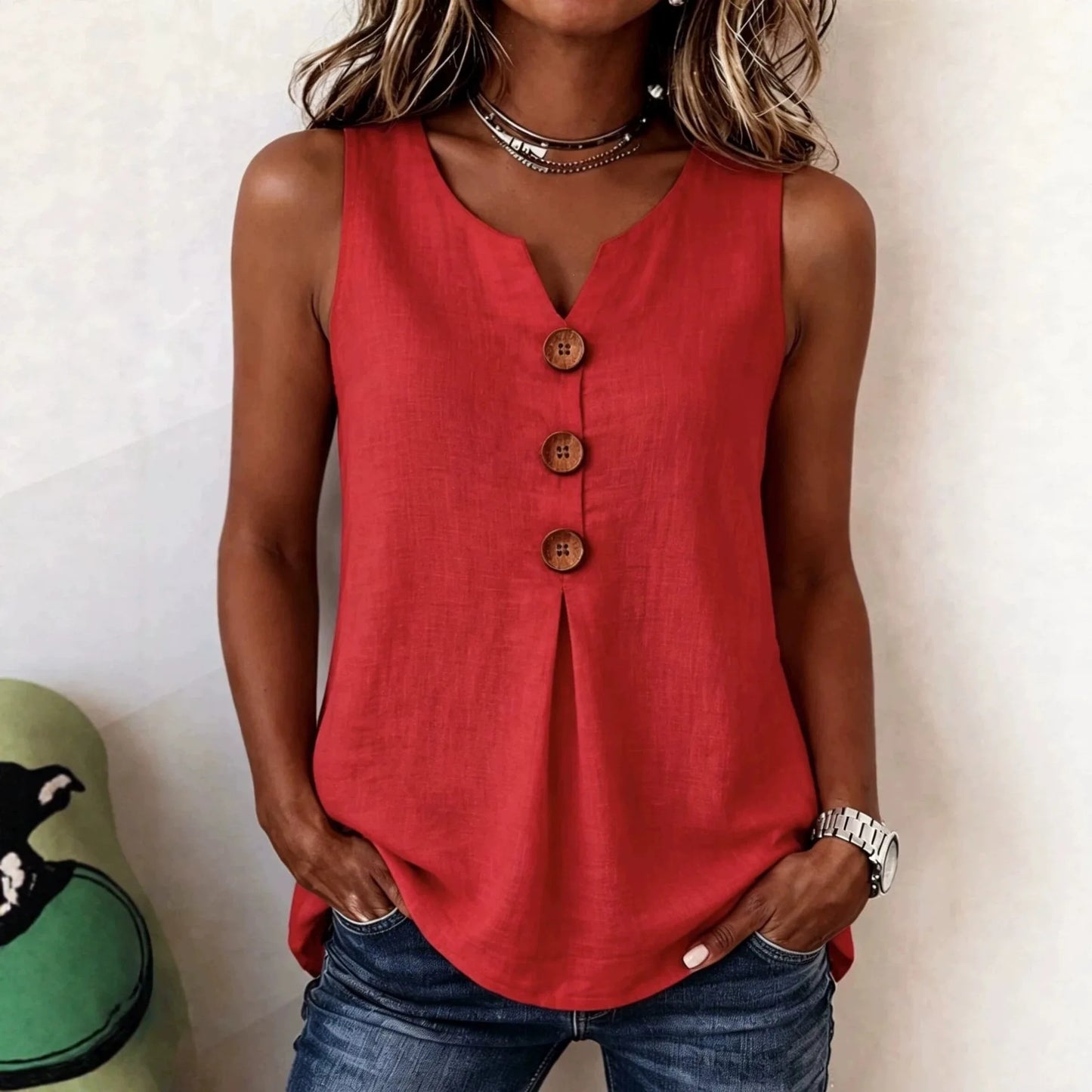 Solid Casual Loose Sleeveless Blouses For Women Fashion Summer Women's Oversized Shirts And Blouses Elegant Youth Female Tops