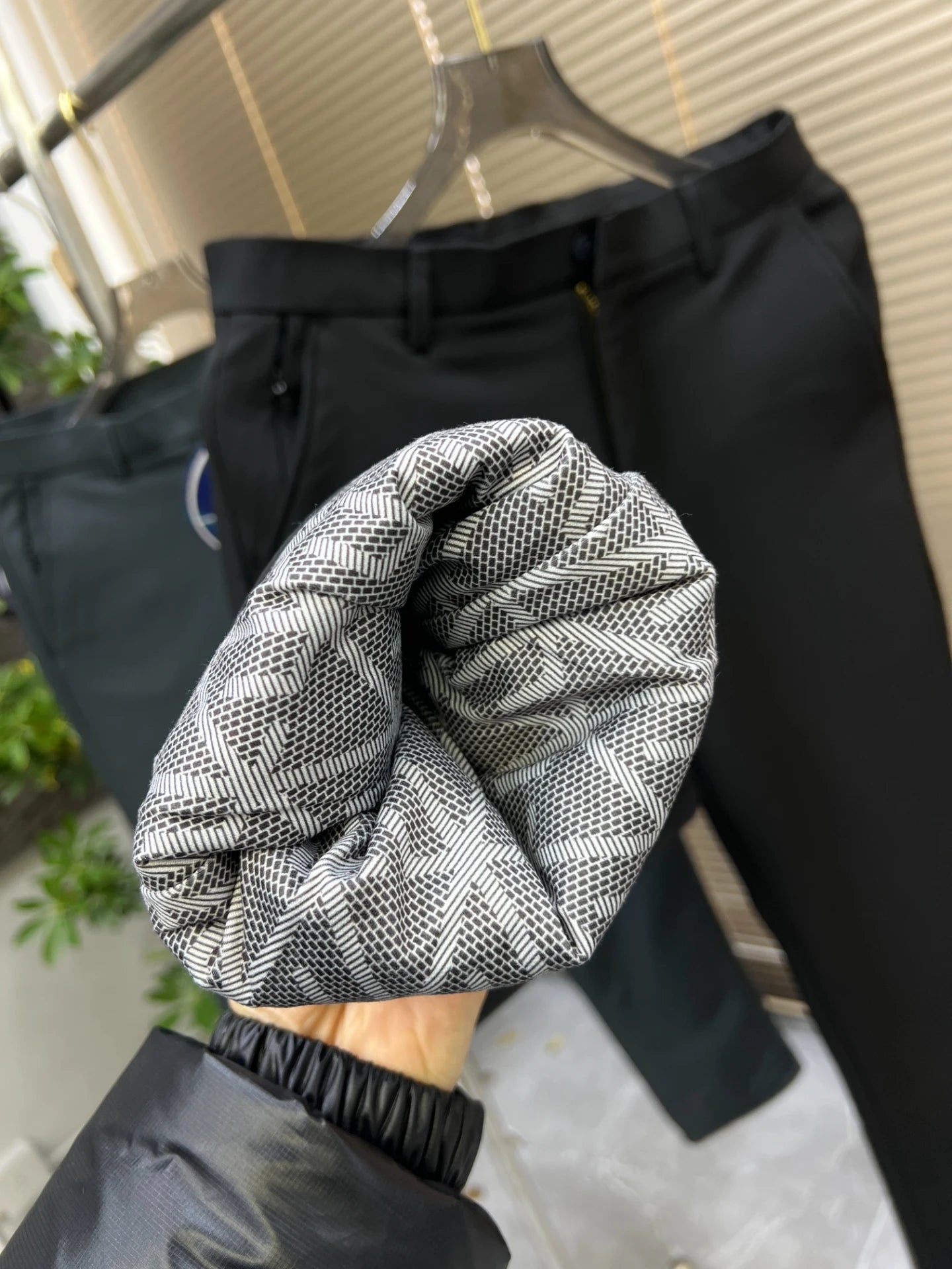 Men's Winter Commuter Casual Goose down Pants Straight Leg Fashionable Urban Style Warmth Business Casual Pure Color