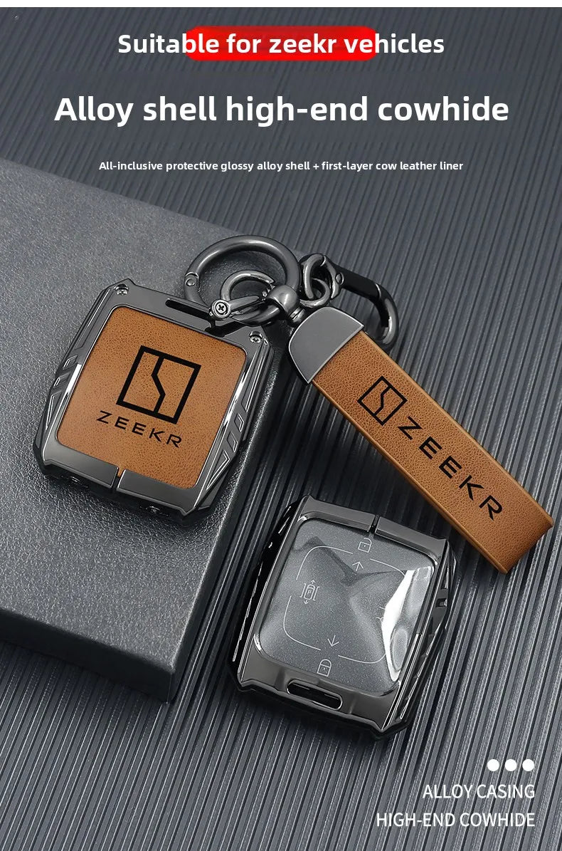 2025 ZEEKR 001 Keycase 7x 9x 007 009 Mix Car Specific Protective Shell Chain Keybag for Men and Women