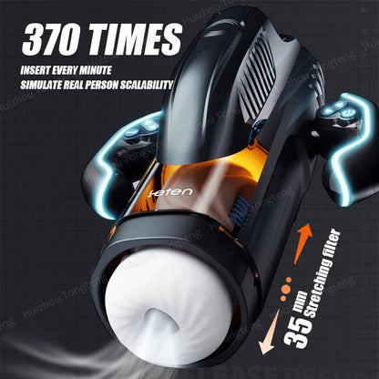 LETEN Automatic Male Masturbator with Sucking Thrusting Modes Heating Stroker Blowiob Machine LCD Display Adult Sex Toy for Men
